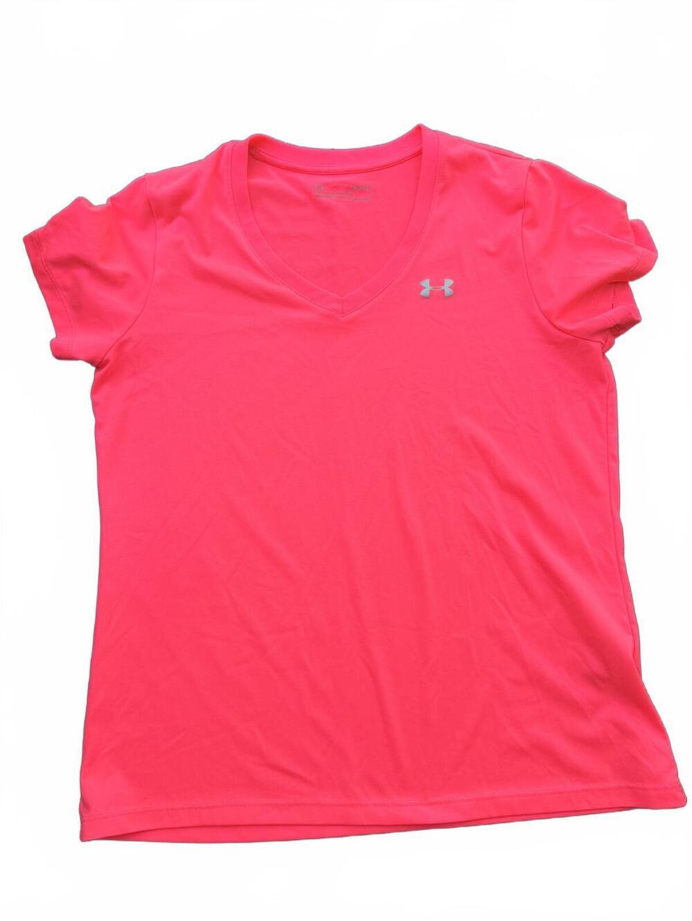 Under Armour pink V-neck athletic top